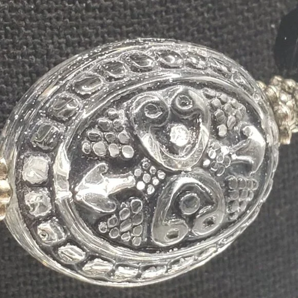 Vintage Black and Silver Fashion Necklace - Picture 6 of 10